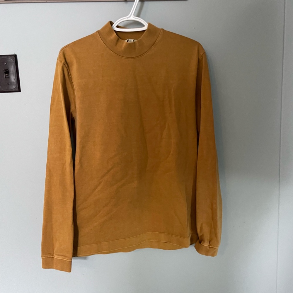 Club Monaco Brown Ribbed Collar Top